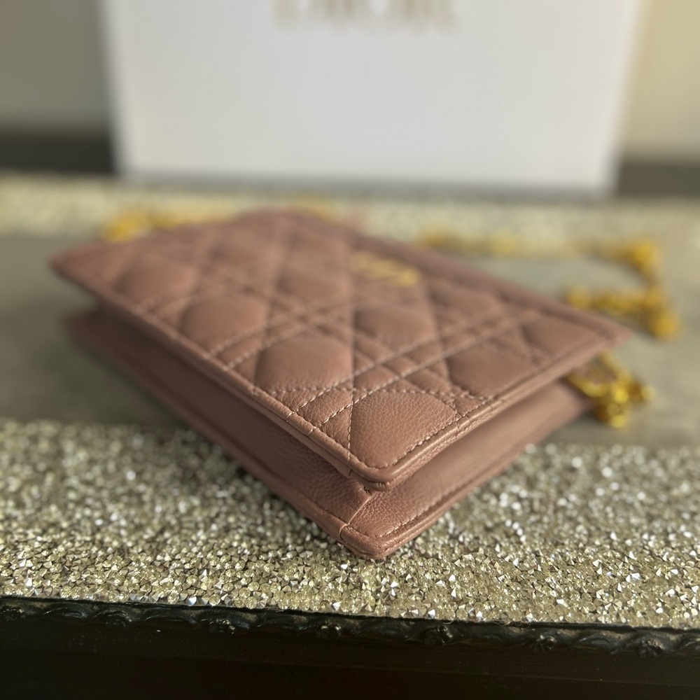 Christian Dior Caro Pouch/Cross Body/WOC Peony Pink - Picture 12 of 14